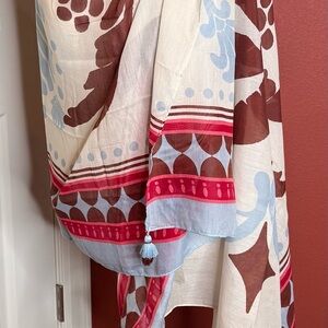 Bohemian Multicolor Bossa Nossa Scarf/Wrsp with Tassels